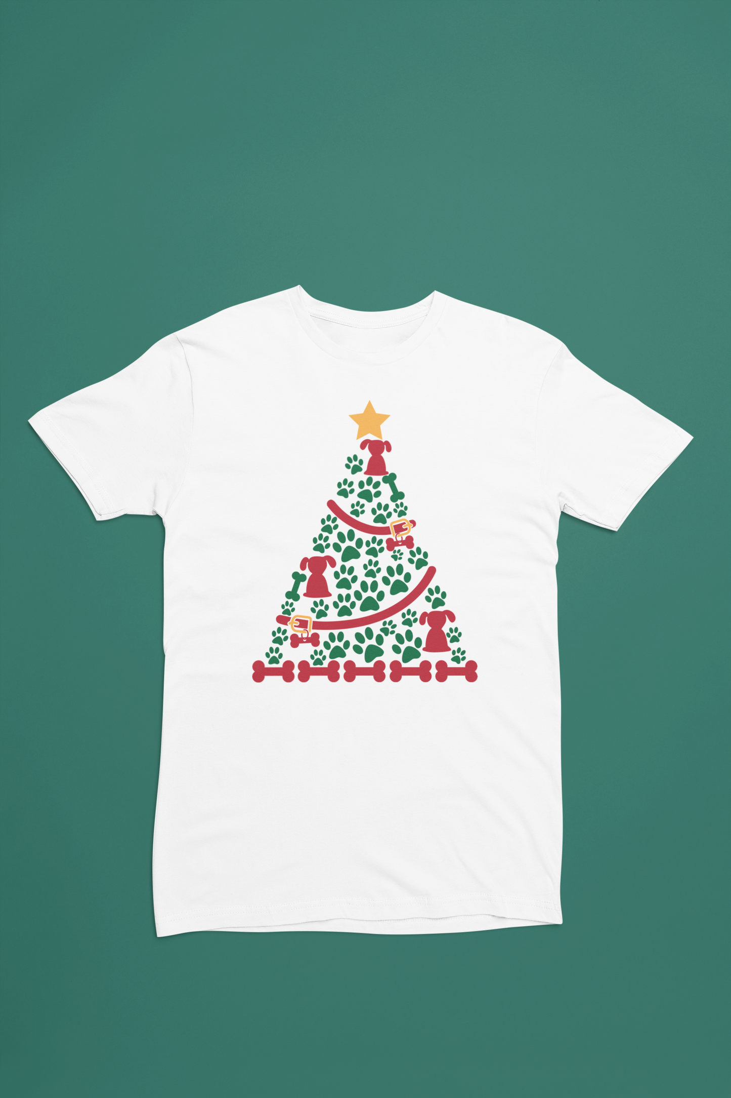Tshirt Arbol Navidad huellas