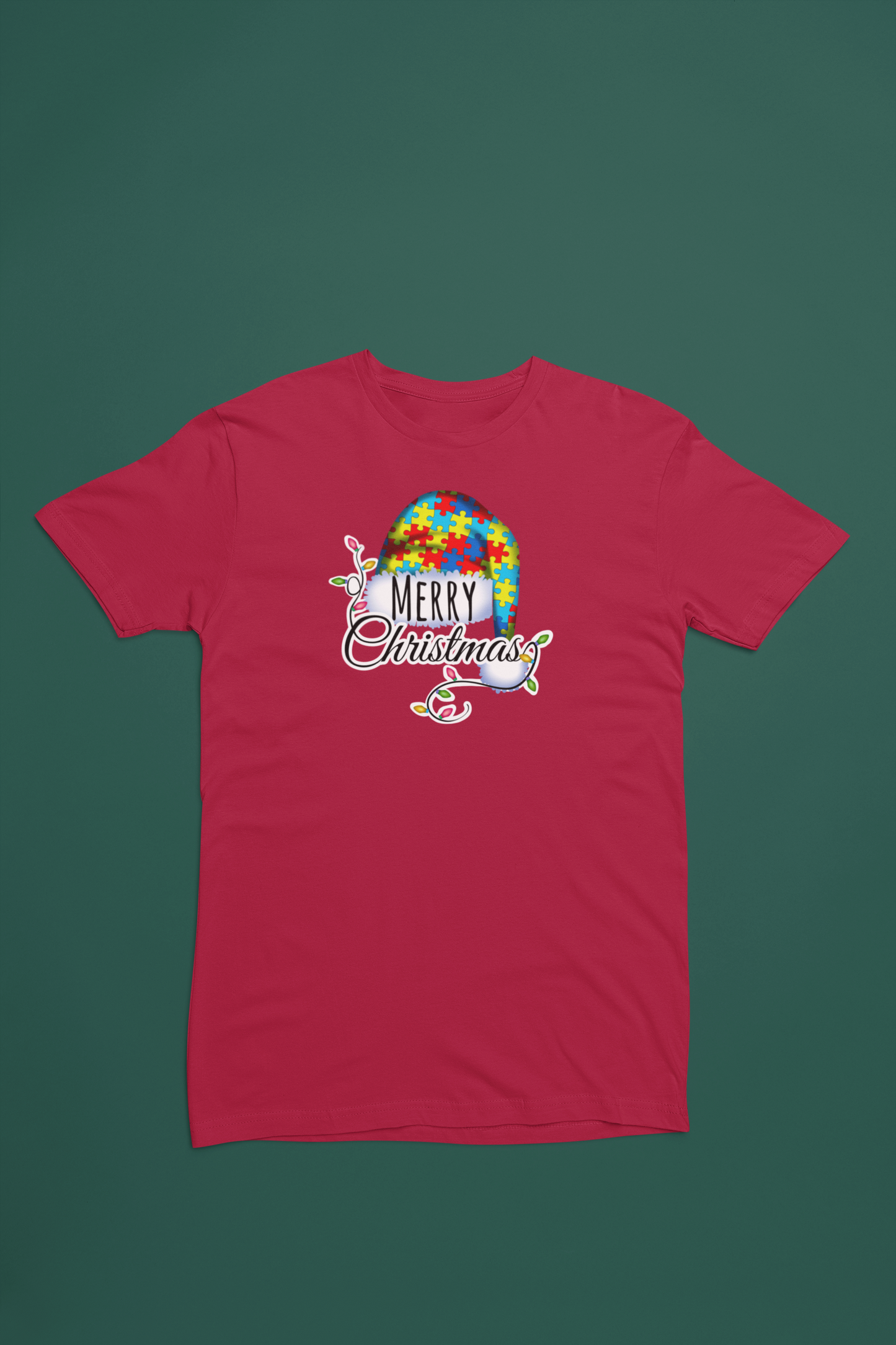 T SHIRT NAVIDAD AUTISMO GORRO