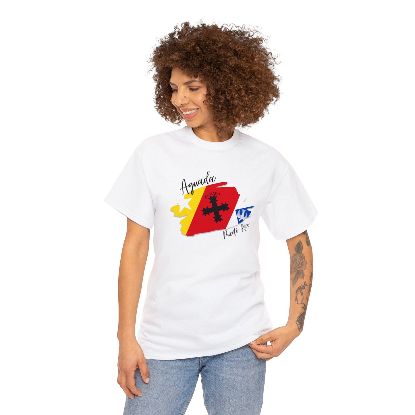 Aguada/ Pueblos de Puerto Rico/ Bandera/ Boricua/Camisas/ T shirt