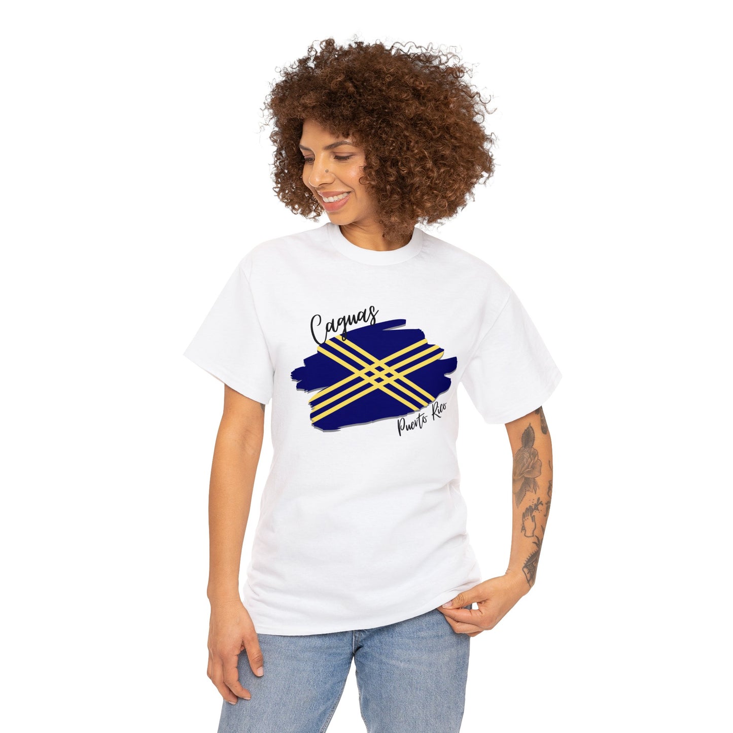 Caguas/ Pueblos de Puerto Rico/ Bandera/ Boricua/Camisas/ T shirt