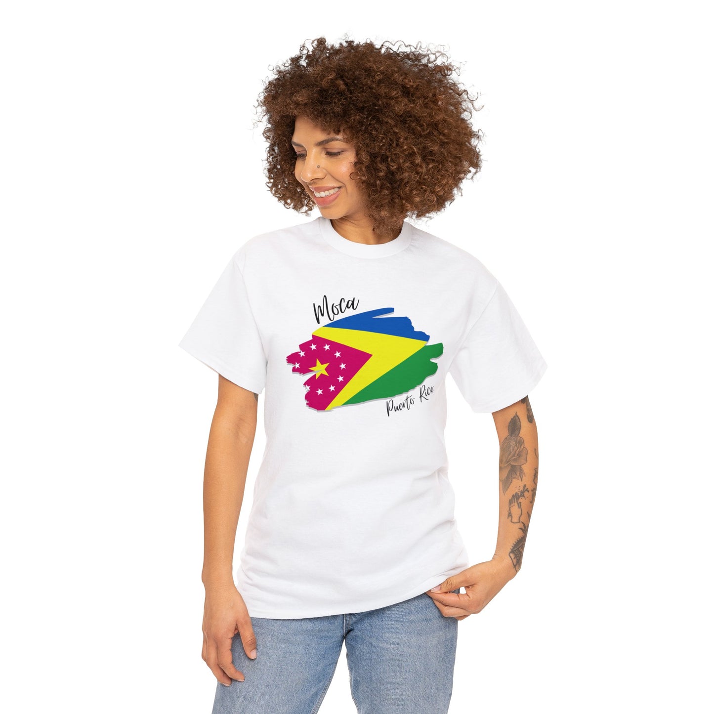 Moca/Pueblos de Puerto Rico/ Bandera/ Boricua/Camisas/ T shirt