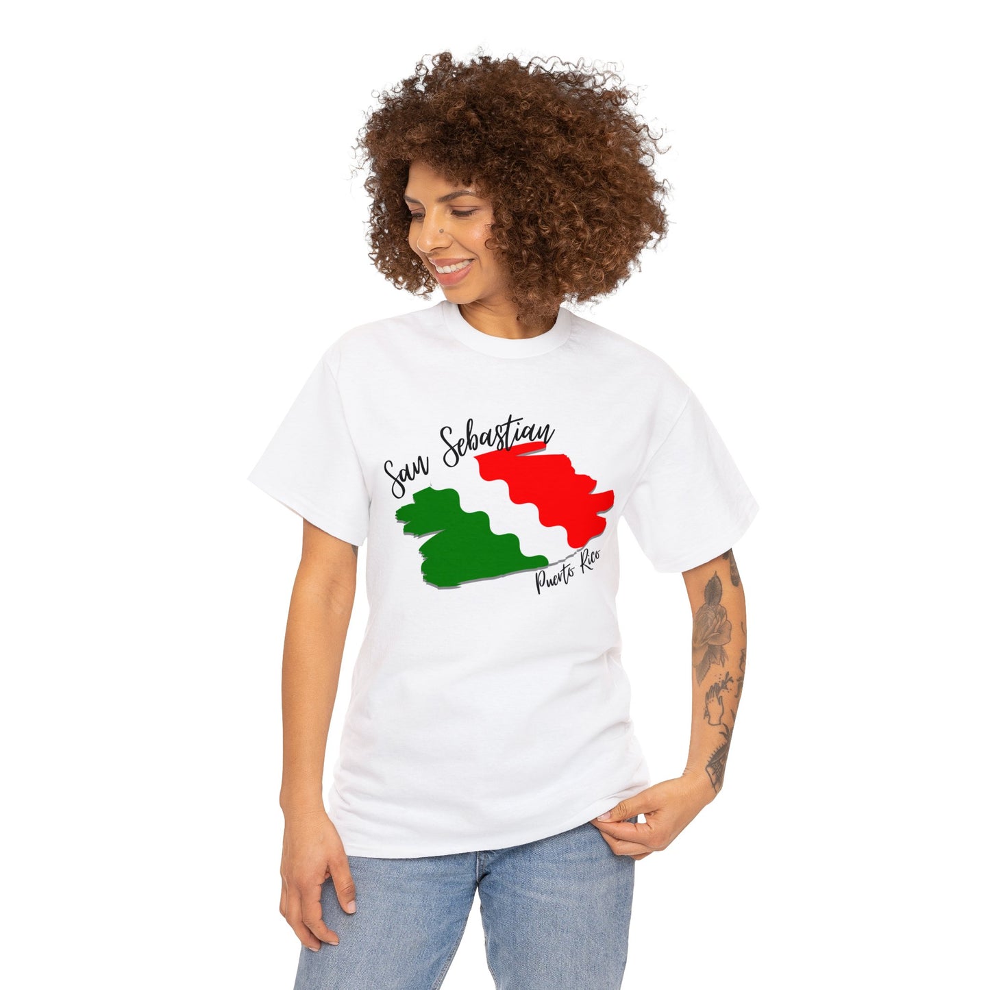 San Sebastian/ Pueblos de Puerto Rico/ Bandera/ Boricua/Camisas/ T shirt