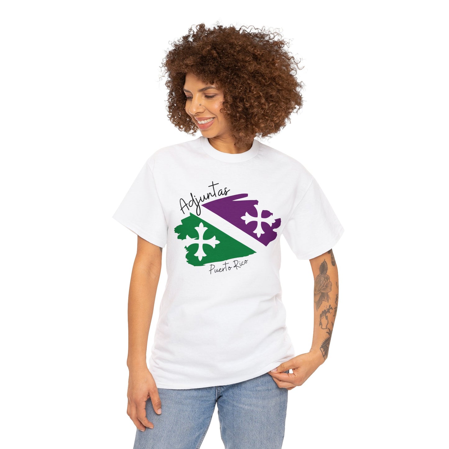 Adjuntas/Pueblos de Puerto Rico/ Bandera/ Boricua/Camisas/ T shirt