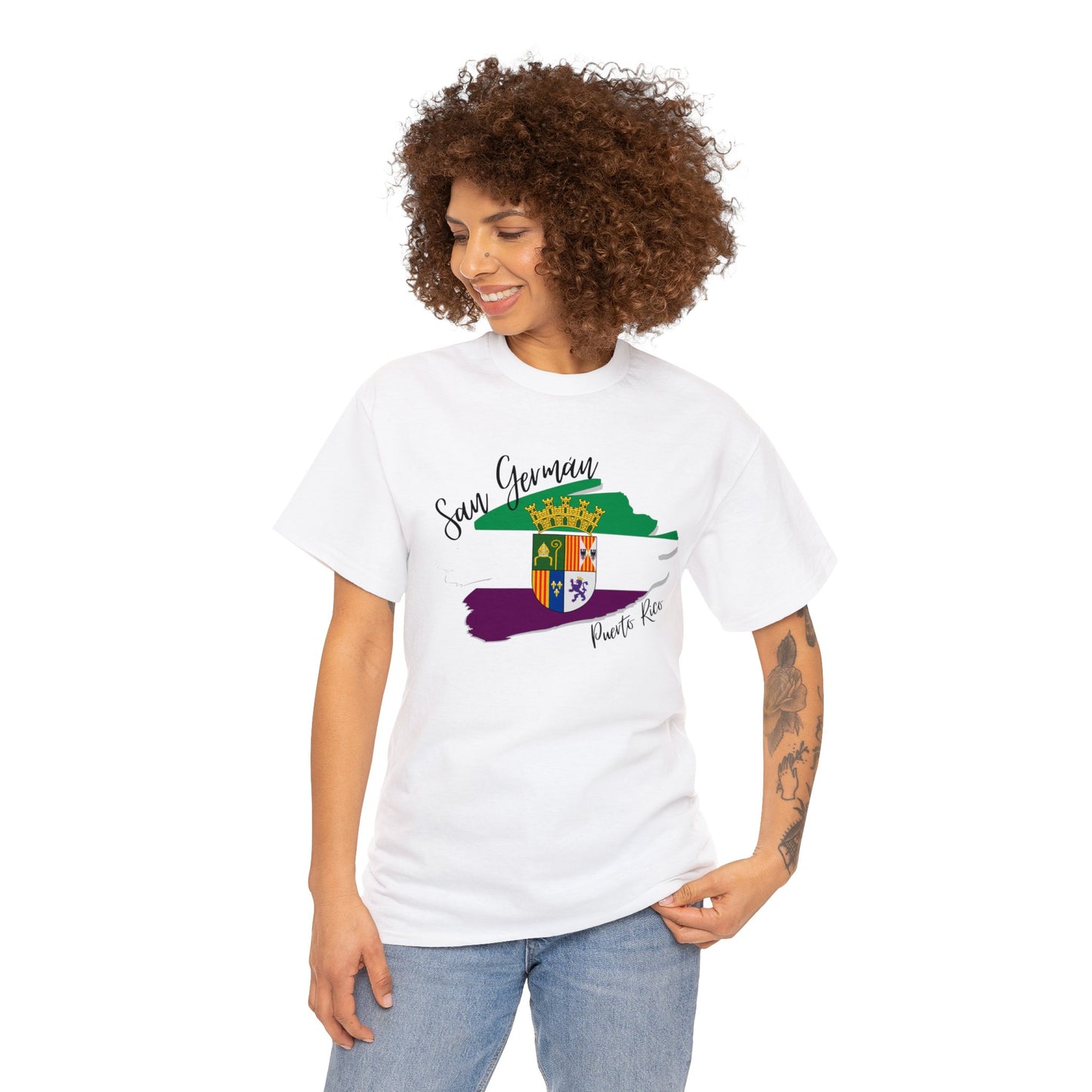 San Germán /Pueblos de Puerto Rico/ Bandera/ Boricua/Camisas/ T shirt