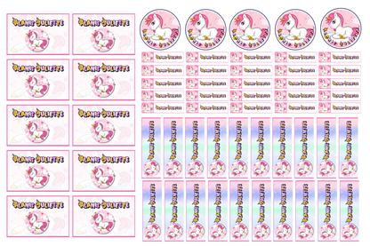 Labels (Stickers) identificación Materiales escolares