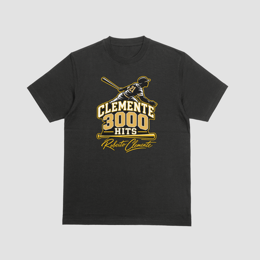 T shirt Roberto Clemente 3, 000 hits Baseball
