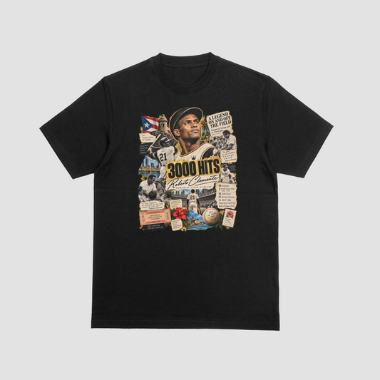 T shirt Roberto Clemente 3, 000 hits Collage