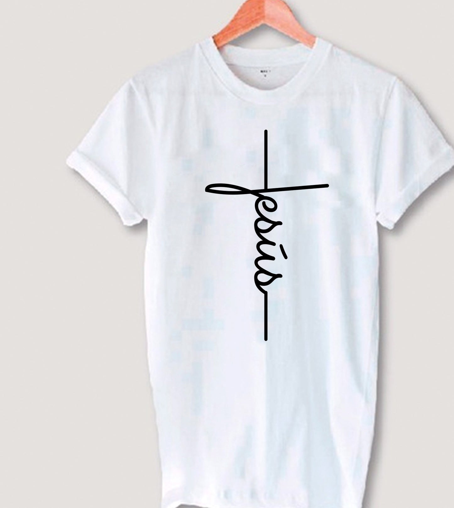 Camisa Cristiana Jesús Nombre vertical