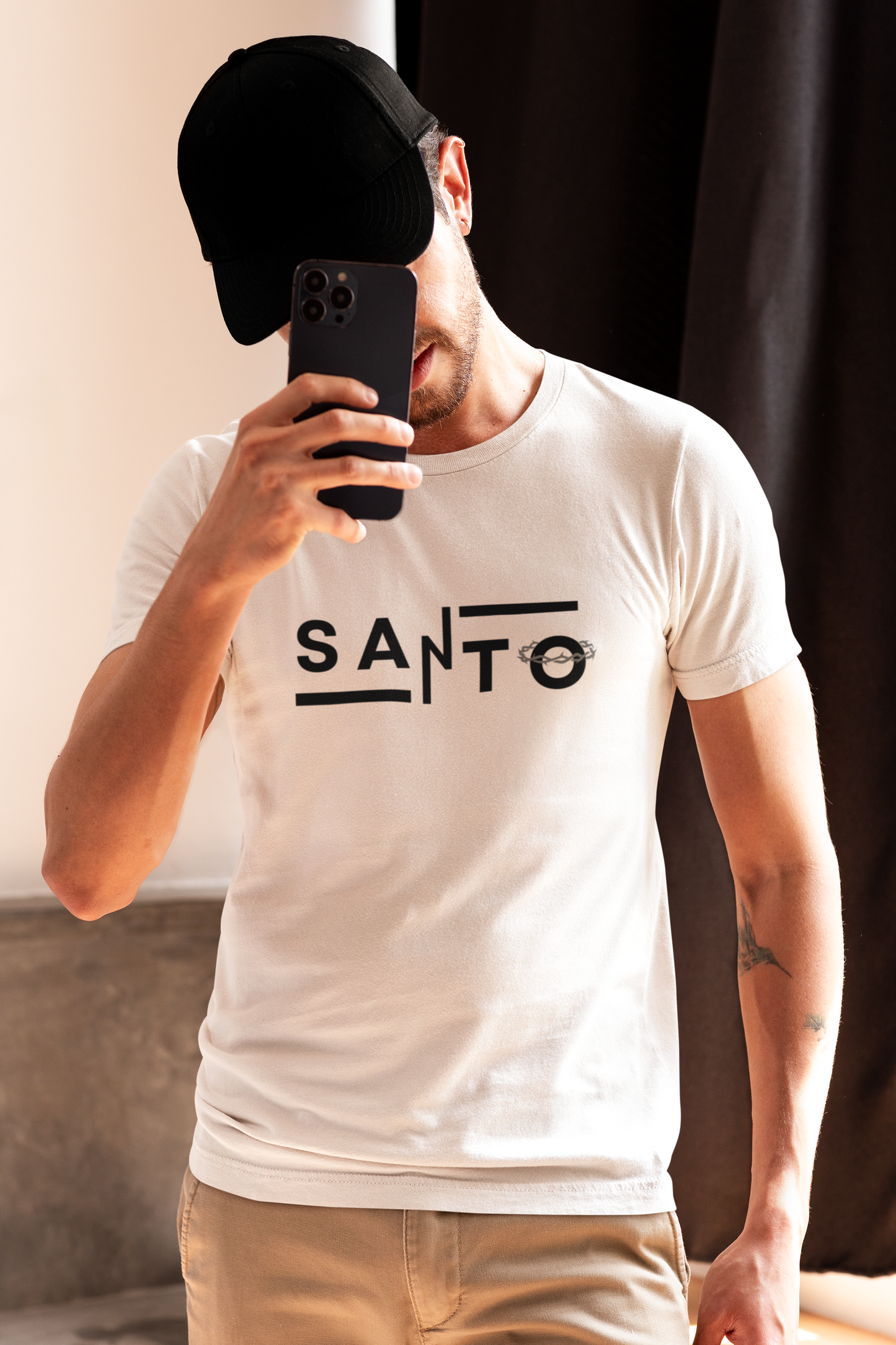 Camisa Cristiana Pégalo: SANTO