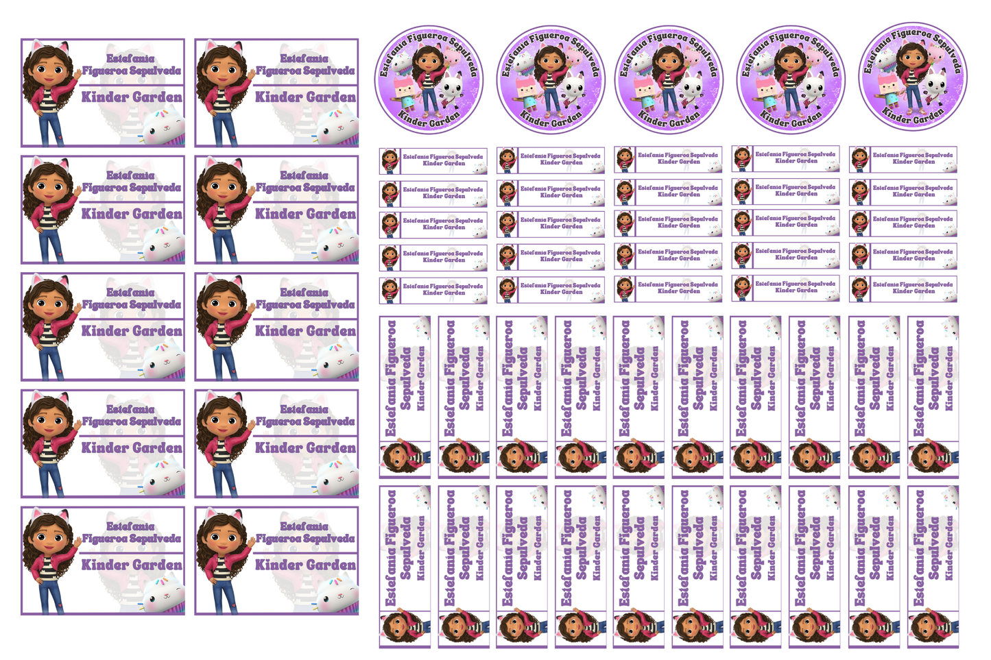 Labels (Stickers) identificación Materiales escolares