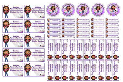 Labels (Stickers) identificación Materiales escolares