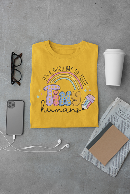 Camisas Maestros "iTS gOOD TO TEACH tINY HUMANS"